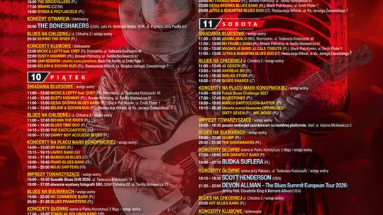 19. Suwałki Blues Festival 2026 już w lipcu. Trzy dni muzyki i bluesowych emocji