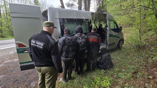 8 cudzoziemców zatrzymanych po nielegalnym przekroczeniu granicy polsko-litewskiej. Działania Straży Granicznej i WOT