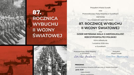87. rocznica wybuchu II wojny światowej. 1 września uroczystości w Suwałkach