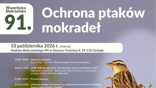 91. Wszechnica Biebrzańska o ochronie ptaków mokradeł. Dwa dni spotkań i wycieczka terenowa