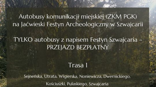 Bezpłatne autobusy na Jaćwieski Festyn Archeologiczny w Szwajcarii