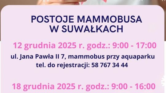 💗 Bezpłatne badania mammograficzne w Suwałkach. Sprawdź, kiedy możesz się zbadać! 💗 Bezpłatne badania mammograficzne w Suwałkach. Sprawdź, kiedy możesz się zbadać!