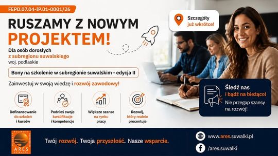 Bony na szkolenia dla mieszkańców subregionu suwalskiego. Rusza II edycja projektu