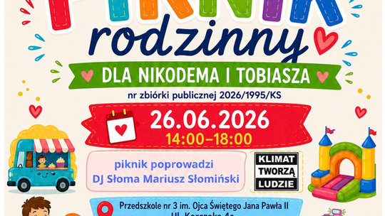 🌟❤️ Charytatywny Piknik Rodzinny dla Nikodema i Tobiasza w Suwałkach ❤️🌟