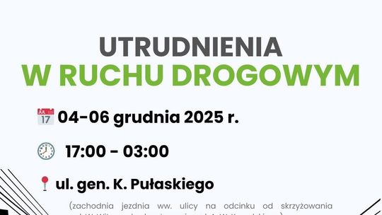 🚧 Czasowe utrudnienia na ul. gen. K. Pułaskiego. Rusza remont nawierzchni 🚧 🚧 Czasowe utrudnienia na ul. gen. K. Pułaskiego. Rusza remont nawierzchni 🚧