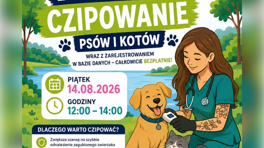 Darmowe czipowanie psów i kotów w Olecku. W kilka minut można zwiększyć szanse na powrót zaginionego pupila