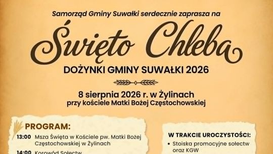 Dożynki Gminy Suwałki 2026 już 8 sierpnia. W Żylinach wystąpi zespół Topky