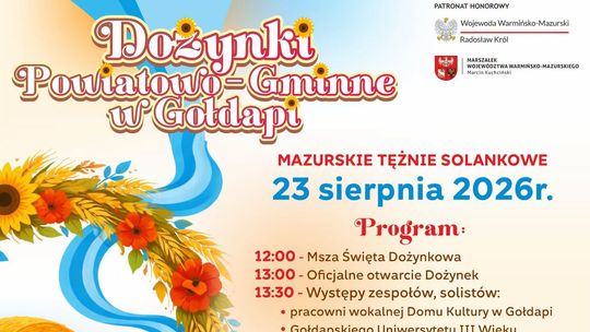 Dożynki Powiatowo-Gminne w Gołdapi 2026. Gwiazdą wieczoru będzie Ronnie Ferrari
