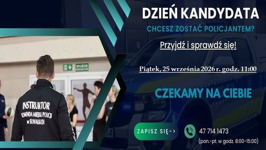 Dzień Kandydata w Suwałkach. Będzie można sprawdzić się przed rekrutacją do Policji