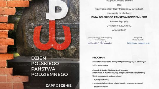 Dzień Polskiego Państwa Podziemnego w Suwałkach. Uroczystości już 27 września