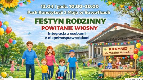 Festyn Rodzinny dla Mikołajka w Suwałkach. Wspólne powitanie wiosny i pomoc w jednym
