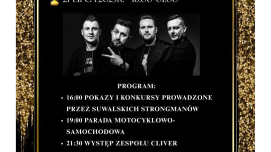 🎉 Festyn "Spotkajmy się na św. Jakuba" już 27 lipca w Bakałarzewie – pokazy, parada i koncert zespołu Cliver! 🏍️🎶
