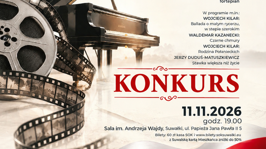 Filmowe przeboje i muzyczne wspomnienia. Koncert Suwalskiej Orkiestry Kameralnej na 11 listopada