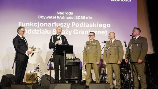 Funkcjonariusze Podlaskiej Straży Granicznej z nagrodą Obywatel Wolności 2026