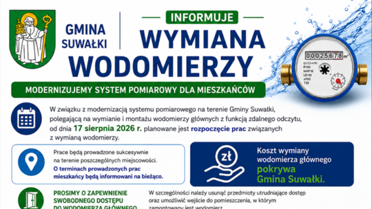 Gmina Suwałki wymieni wodomierze. Prace ruszą 17 sierpnia