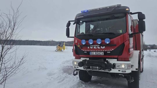 🚁 Interwencja służb w Przejmie Wysokiej – zabezpieczenie lądowiska LPR