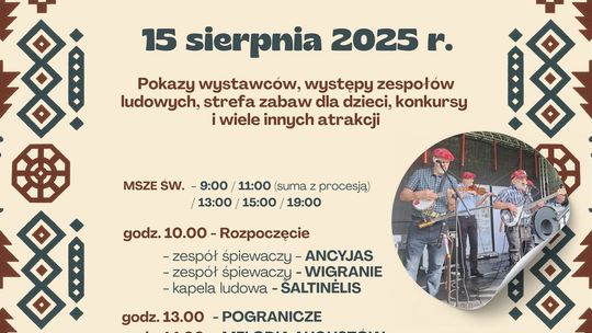 🌿🎶 „Jarmark Kamedulski na styku kultur III” już 15 sierpnia w Wigrach!