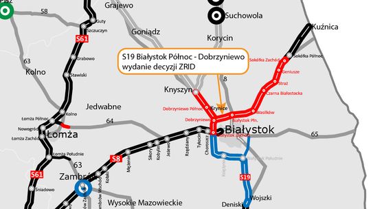 Jest ZRID na kolejny odcinek S19. „Eska” zbliża się do Białegostoku, ale na węzeł trzeba jeszcze poczekać