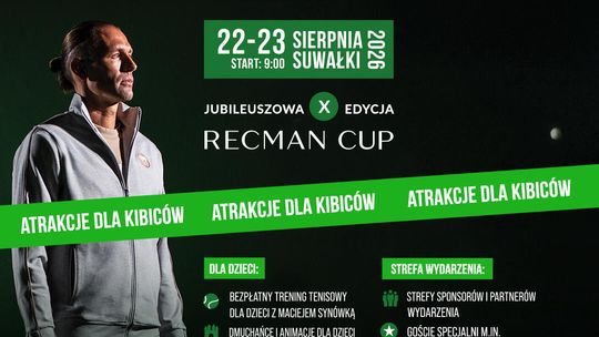 Jubileuszowy Recman Cup 2026 w Suwałkach. Tenisowe emocje i gwiazdy polskiego tenisa