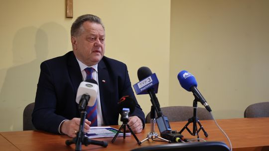 Konferencja prasowa Jarosława Zielińskiego w Suwałkach