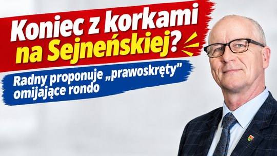 Koniec z korkami na Sejneńskiej? Radny proponuje „prawoskręty” omijające rondo