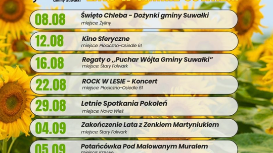 Lato pełne wydarzeń w Gminie Suwałki. Sprawdź, co będzie się działo do września!