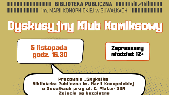 „Łauma” na tapecie. Biblioteka w Suwałkach zaprasza młodzież na klub komiksowy