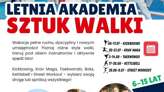 Letnia Akademia Sztuk Walki 2026. Bezpłatne wakacyjne treningi dla dzieci i młodzieży