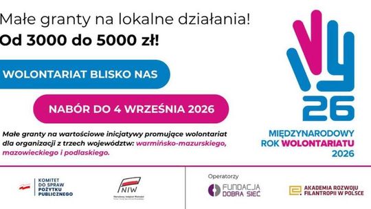 Małe granty na promocję wolontariatu. Organizacje mogą zdobyć do 5 tys. zł