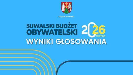 Mamy wyniki Suwalskiego Budżetu Obywatelskiego 2026! Mamy wyniki Suwalskiego Budżetu Obywatelskiego 2026!