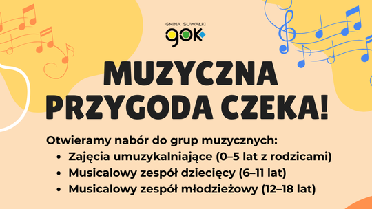 Muzyczna przygoda czeka w Suwałkach 🎶 Zajęcia dla dzieci i młodzieży już od 19 lutego