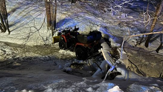 Nietrzeźwy kierowca quada w rowie Nietrzeźwy kierowca quada w rowie