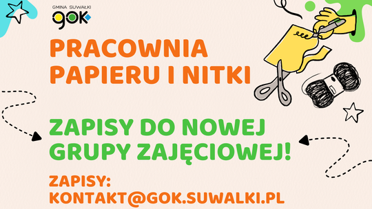 Nowa grupa plastyczna dla dzieci. Ruszają zapisy do Pracowni Papieru i Nitki 🎨