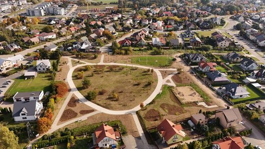 Nowe tereny zielone w Suwałkach. Zobacz postępy prac z lotu ptaka