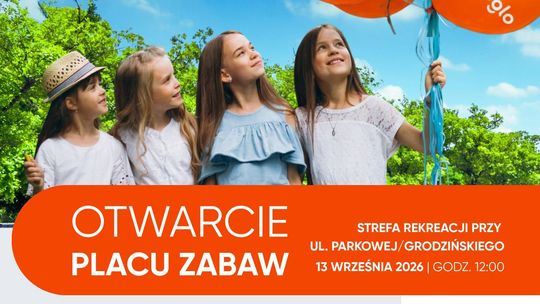 Nowy plac zabaw w Sejnach zostanie otwarty. Na mieszkańców czeka rodzinne popołudnie pełne atrakcji