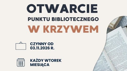 Nowy punkt biblioteczny w Krzywem. Będzie też miejsce dla dzieci