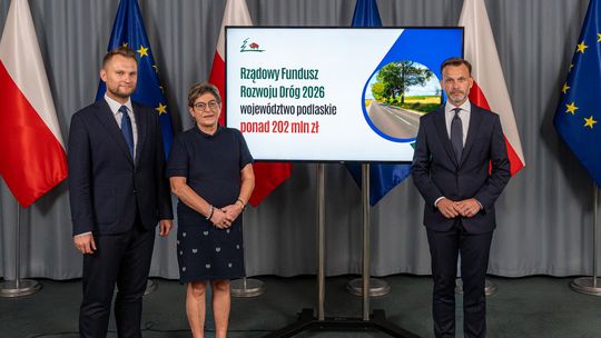 🛣️ Ponad 202 mln zł z Rządowego Funduszu Rozwoju Dróg 2026 dla Podlaskiego!