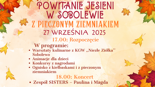 Powitanie jesieni w Sobolewie – koncert, warsztaty i wspólna zabawa 🍂
