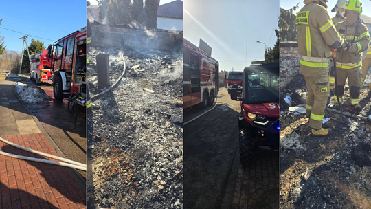 Pożar domu w Suwałkach. Na miejscu kilka zastępów straży pożarnej 🚒🔥