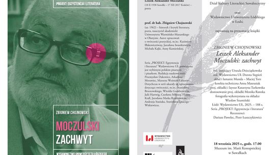 📖 Prezentacja książki „Leszek Aleksander Moczulski: zachwyt” w Suwałkach