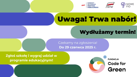 💧Przedłużona rekrutacja do Code for Blue! Masz czas do 29 czerwca – szkoły z Podlasia poszukiwane!