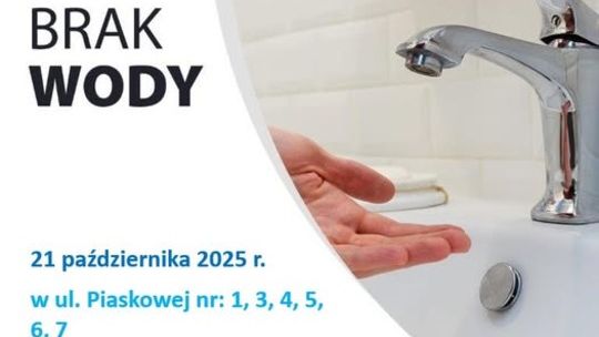 🚰 Przerwa w dostawie wody na ul. Piaskowej – awaria sieci wodociągowej 💧