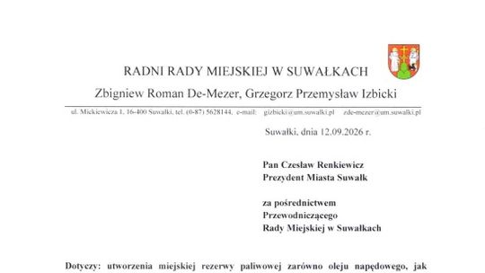 Radni chcą miejskiej rezerwy paliwowej w Suwałkach. Paliwo ma zabezpieczyć miasto na czas kryzysu