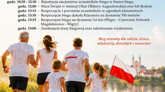 Rodzinny Bieg Pamięci Ofiar Obławy Augustowskiej odbędzie się w Wigrach