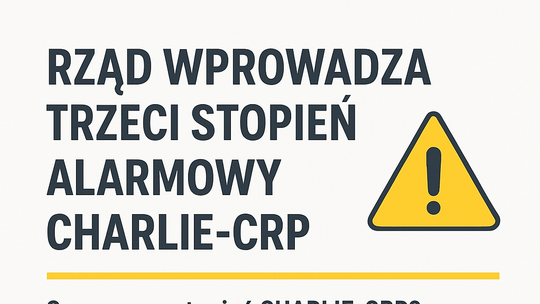 🔔 Rząd wprowadza trzeci stopień alarmowy CHARLIE-CRP na wybranych liniach kolejowych