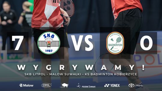 SKB Litpol-Malow Suwałki z pewnym zwycięstwem! 7:0 nad KS Badminton Kobierzyce SKB Litpol-Malow Suwałki z pewnym zwycięstwem! 7:0 nad KS Badminton Kobierzyce