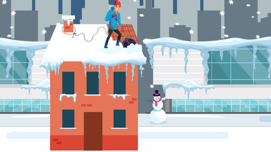 ❄️ Śnieg i lód na dachu to realne zagrożenie. Właściciele budynków mają obowiązki