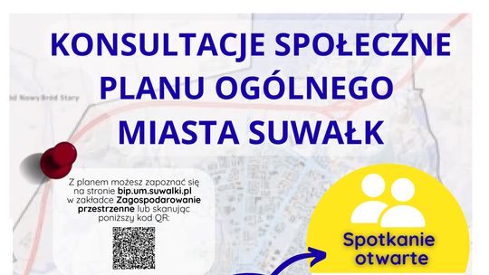 Spotkanie otwarte – konsultacje społeczne dotyczące planu ogólnego Miasta Suwałk