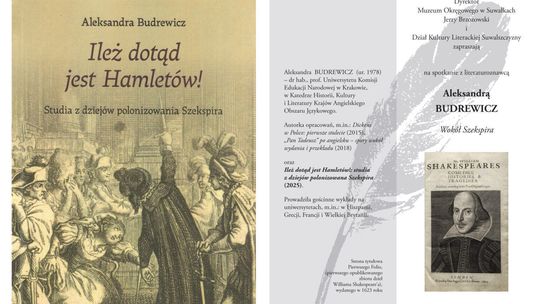 Spotkanie wokół twórczości Szekspira w Suwałkach. Gościem będzie prof. Aleksandra Budrewicz