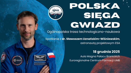 Spotkanie z dr. Sławoszem Uznańskim-Wiśniewskim. Suwalska Uczelnia dołącza do ogólnopolskiej trasy „Polska sięga gwiazd” 🚀 Spotkanie z dr. Sławoszem Uznańskim-Wiśniewskim. Suwalska Uczelnia dołącza do ogólnopolskiej trasy „Polska sięga gwiazd” 🚀